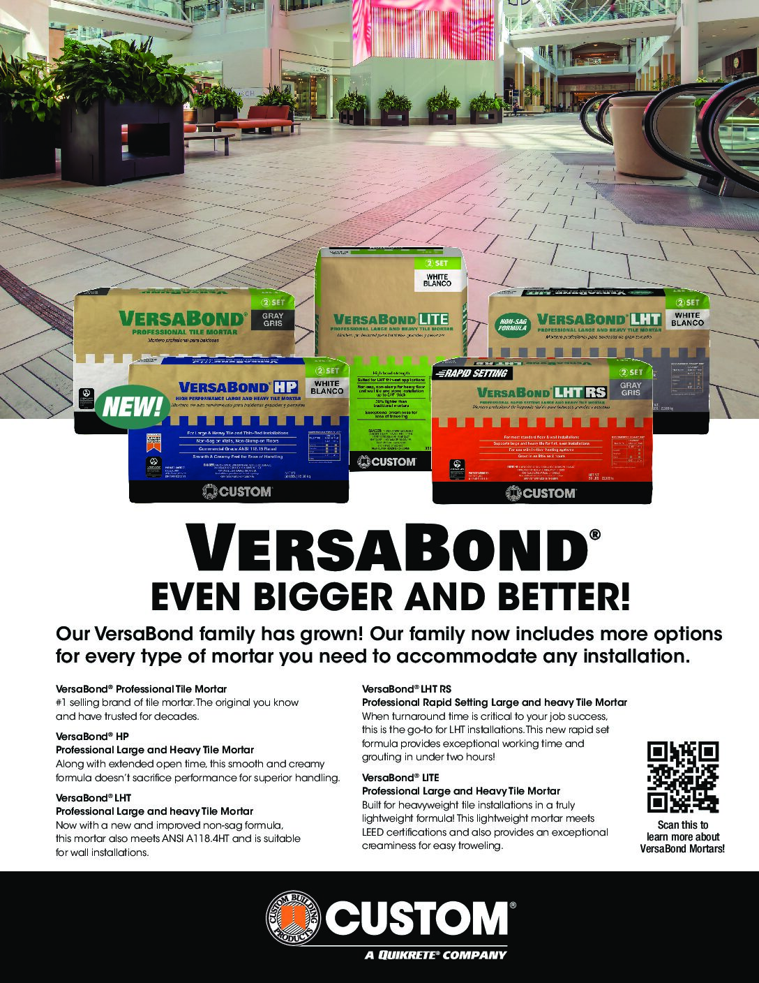 VersaBond® Family Sell Sheet